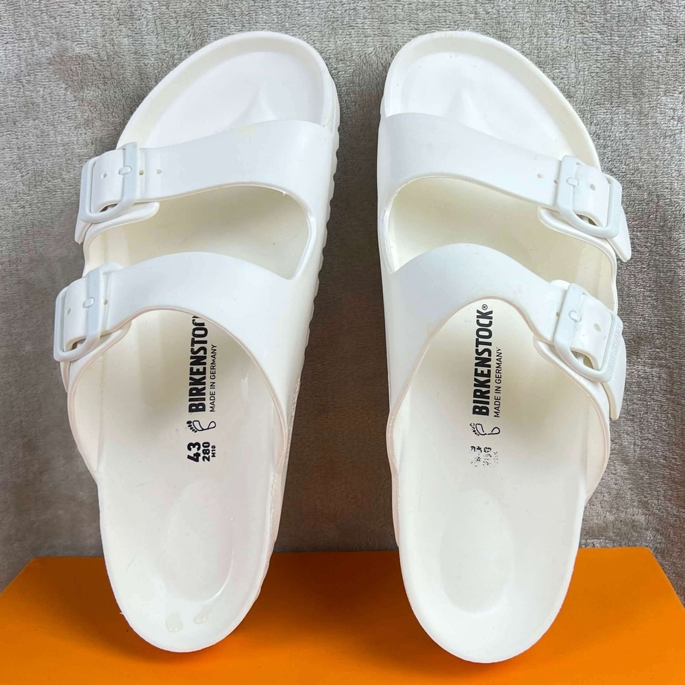 Birkenstock Arizona EVA White Sandals Mens 10 Womens 12 EU 43 Waterproof Slides